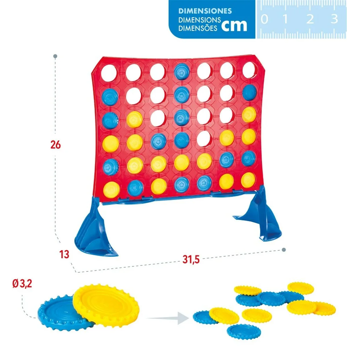 Morpion cb games 31 5 x 26 x 13 cm 42 pieces 6 unites s890041916