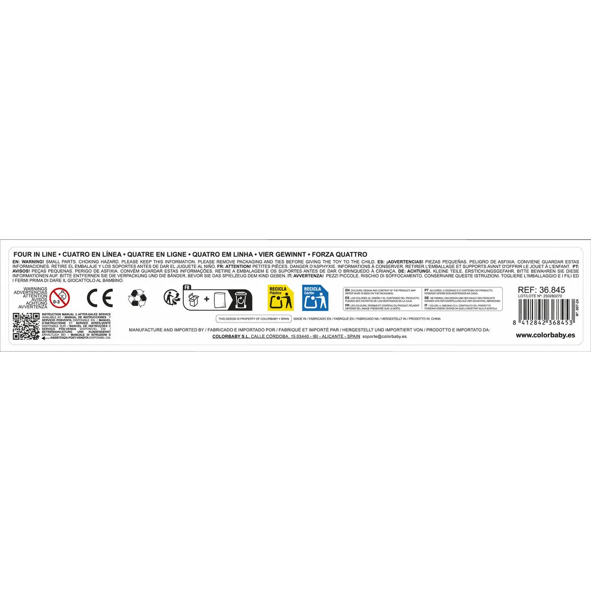 Morpion cb games 31 5 x 26 x 13 cm 42 pieces 6 unites s890041947