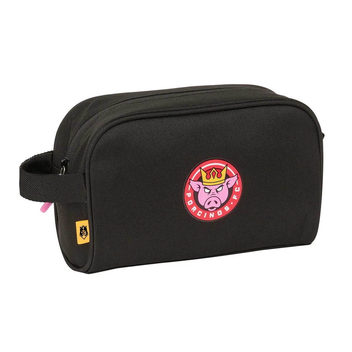 NECESER DE VIAJE KINGS LEAGUE PORCINOS NEGRO 24 X 15 X 10 CM