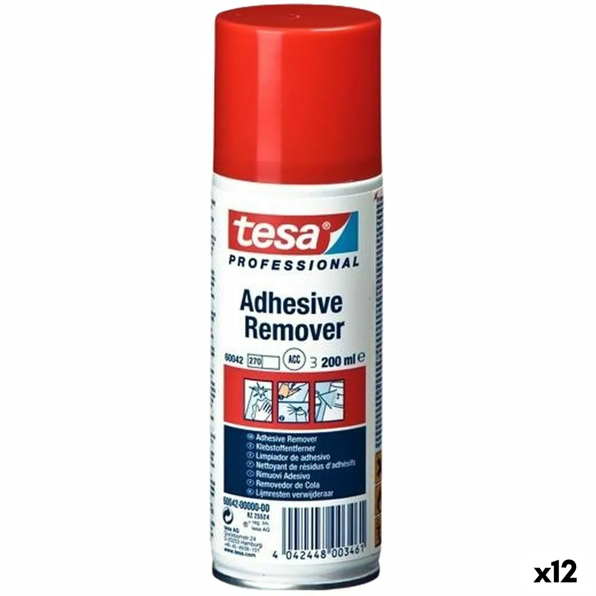 LIMPIADOR ADHESIVO TESA 200 ML SPRAY (12 UNIDADES)