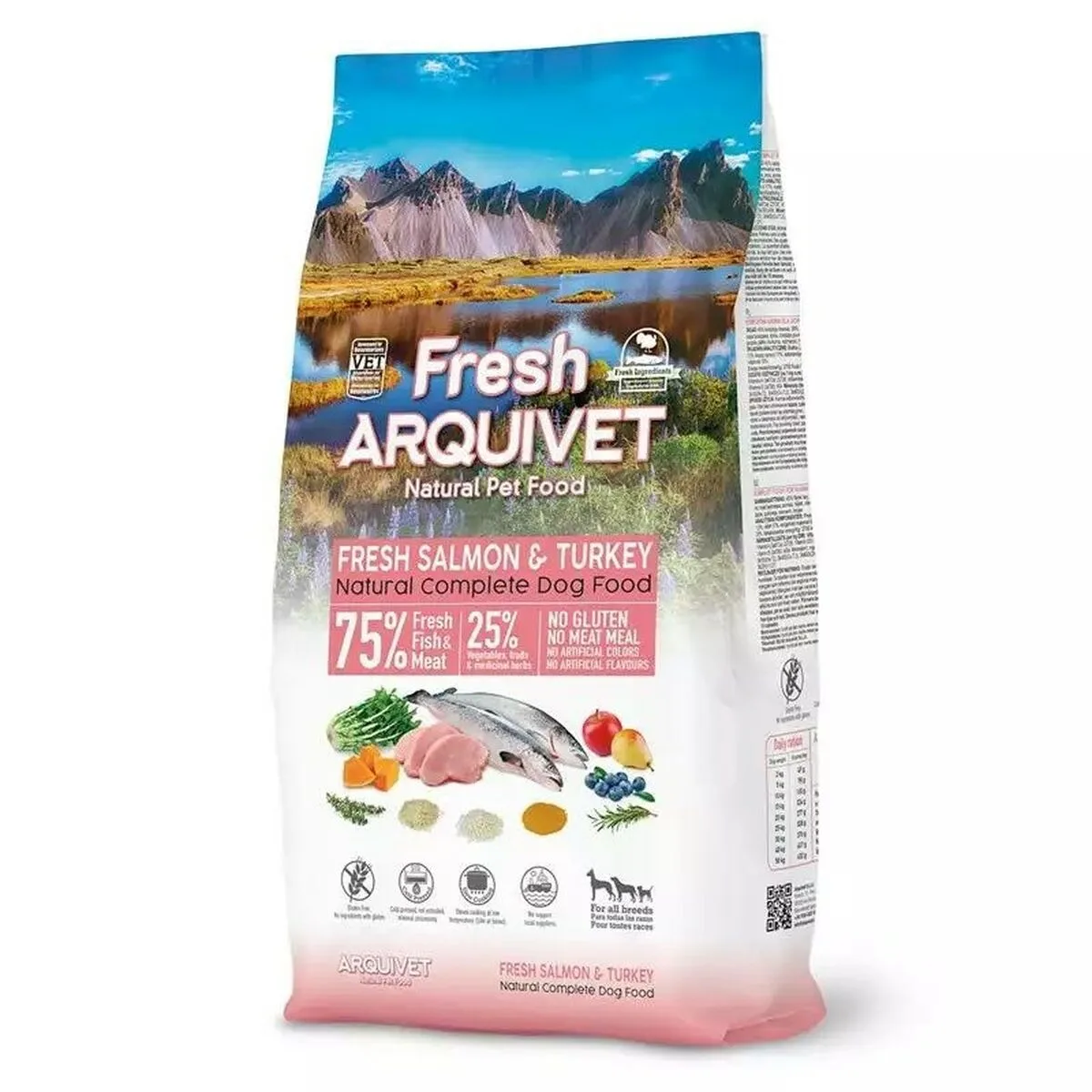 PIENSO ARQUIVET SALMON FRESCO CON PAVO SALMÓN 2,5 KG