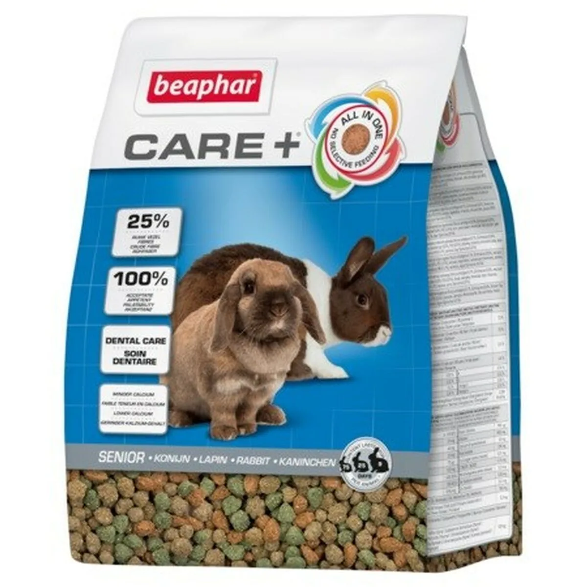 PIENSO BEAPHAR CARE+ SENIOR VEGETAL CONEJO 1,5 KG