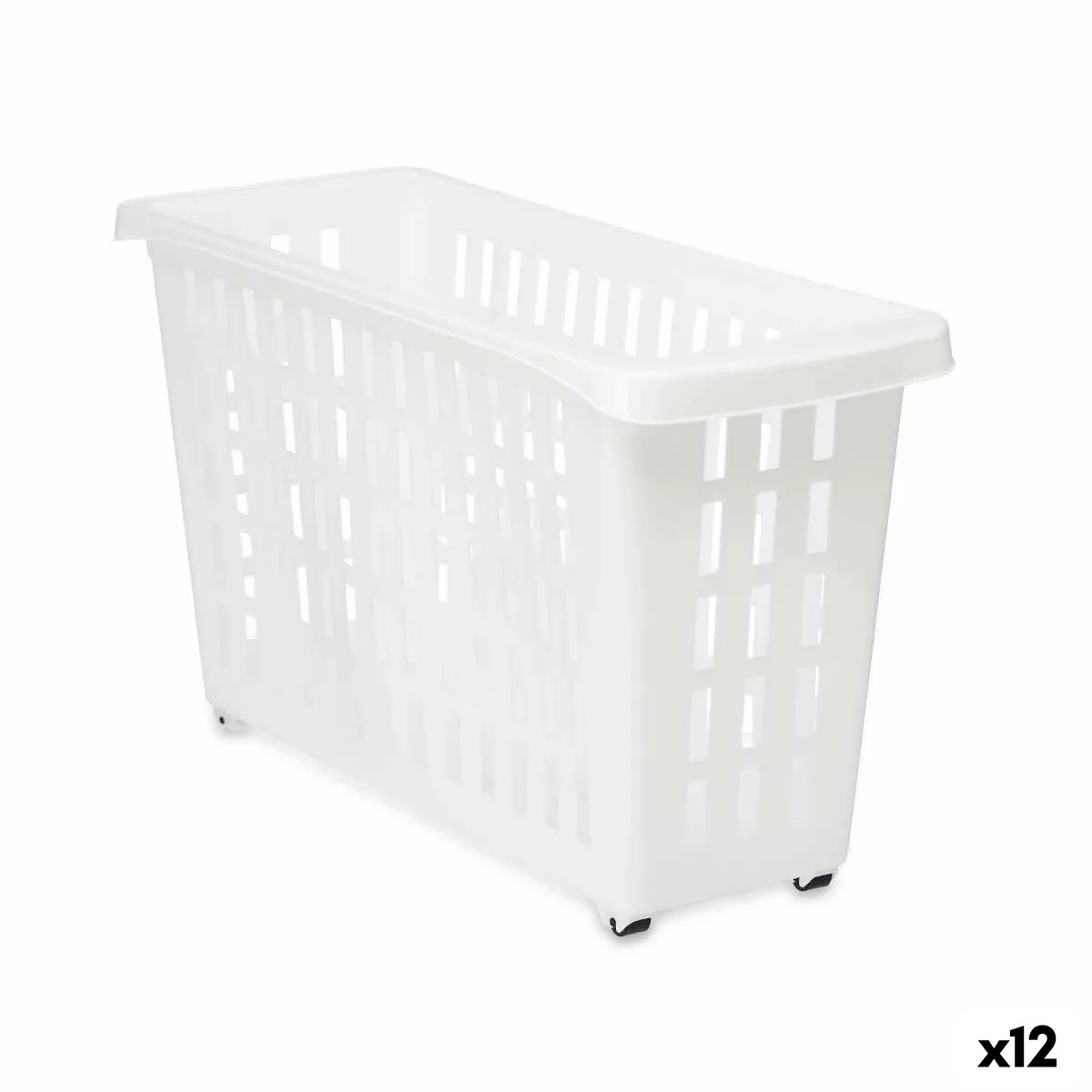 ORGANIZADOR PARA ARMARIO DE COCINA KIPIT G-327 BLANCO 17,5 X 26 X 46 CM CON RUEDAS (12 UNIDADES)