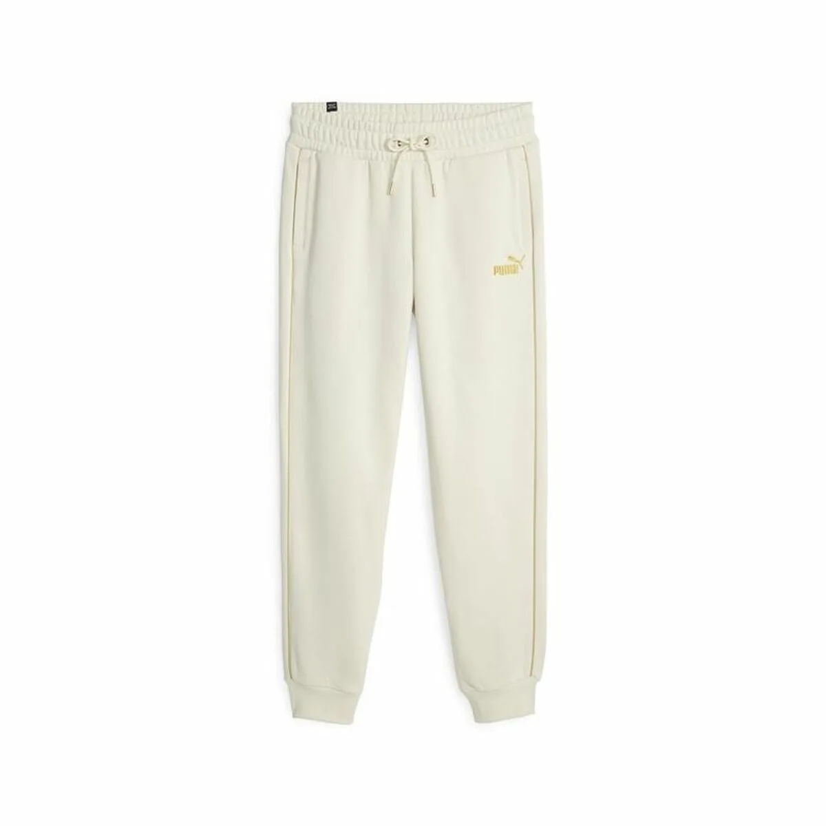 PANTALÓN LARGO DEPORTIVO PUMA ESS+ MINIMAL GOLD BEIGE MUJER