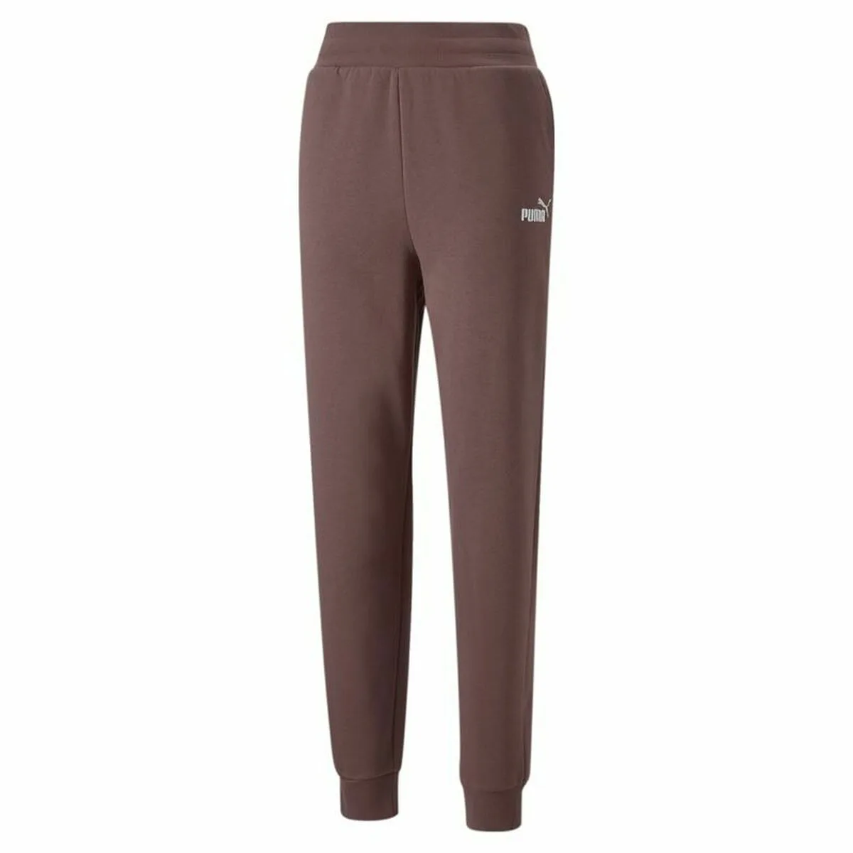 PANTALÓN DE CHÁNDAL PARA ADULTOS PUMA ESS+ EMBROIDERY HIGH-WAIST MARRÓN MUJER