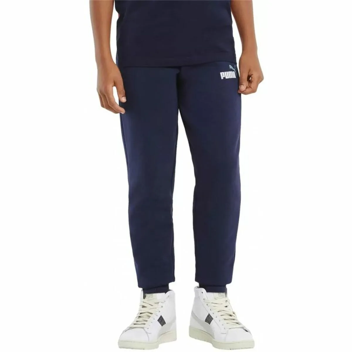 PANTALÓN DE CHÁNDAL PARA NIÑOS PUMA  ESS+ 2 COL  AZUL