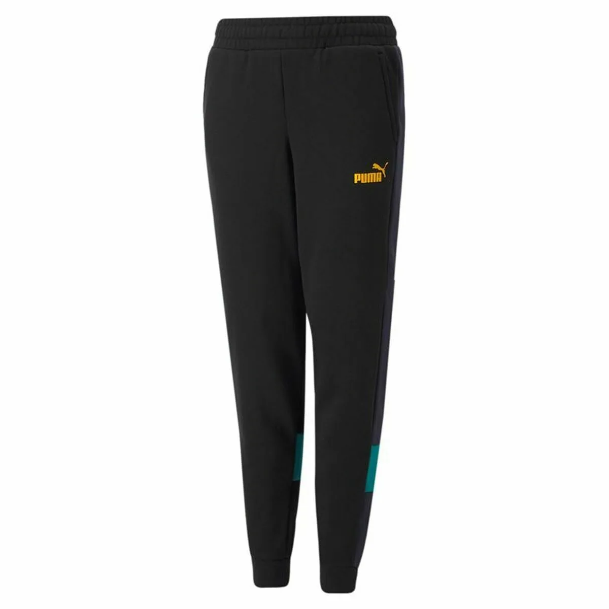 PANTALÓN DE CHÁNDAL PARA NIÑOS PUMA ESSENTIALS+ COLORBLOCK NEGRO NIÑOS