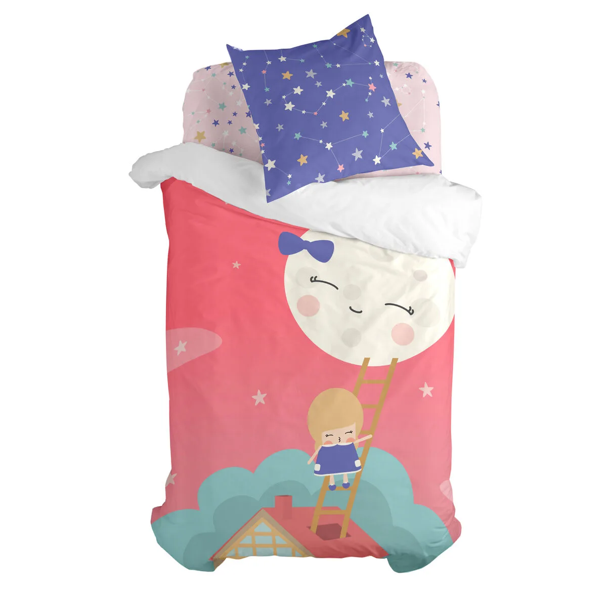 JUEGO DE FUNDA NÓRDICA HAPPYFRIDAY HAPPYNOIS MOON DREAM MULTICOLOR CAMA DE 80 2 PIEZAS