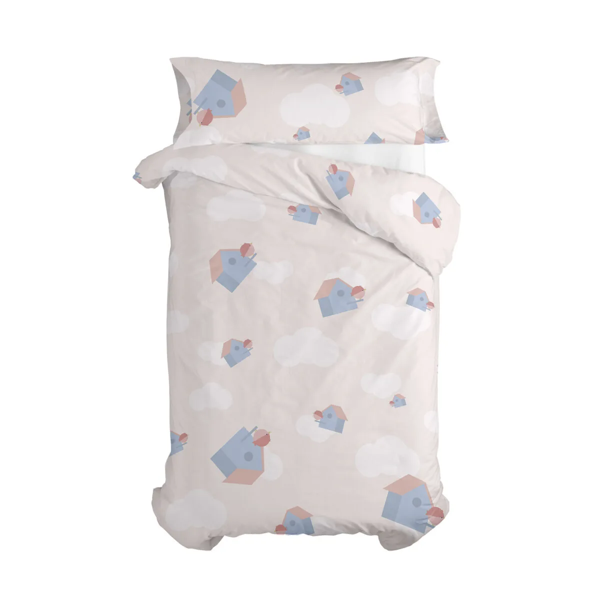 JUEGO DE FUNDA NÓRDICA HAPPYFRIDAY HAPPYNOIS NEIGHBOURHOOD MULTICOLOR CAMA DE 80/90 2 PIEZAS