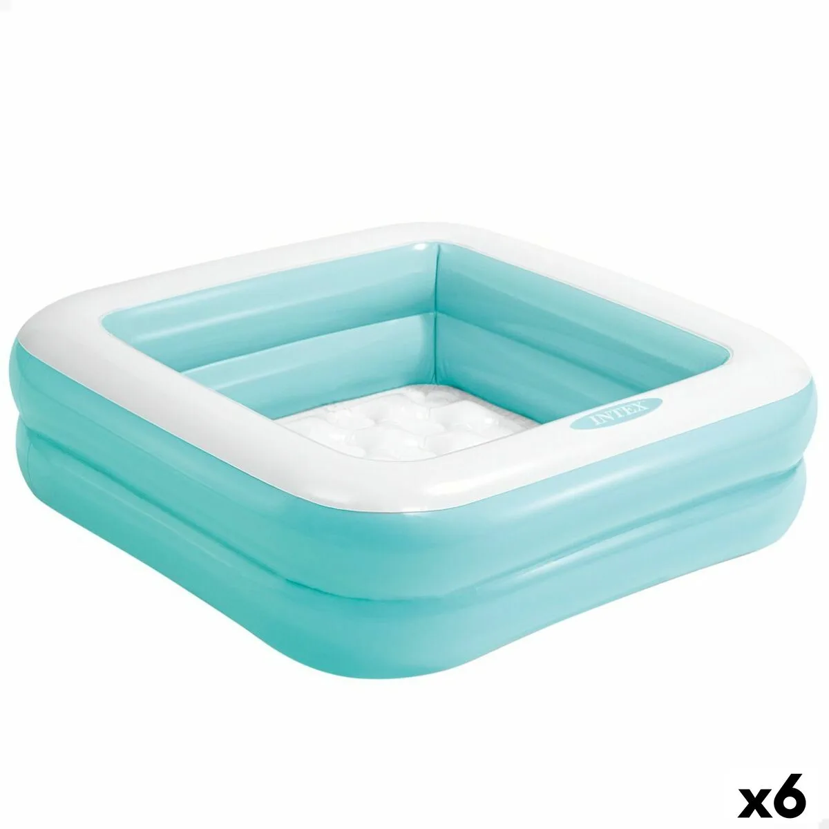 PISCINA HINCHABLE PARA NIÑOS INTEX CUADRADA 57 L 86 X 25 X 86 CM (6 UNIDADES)