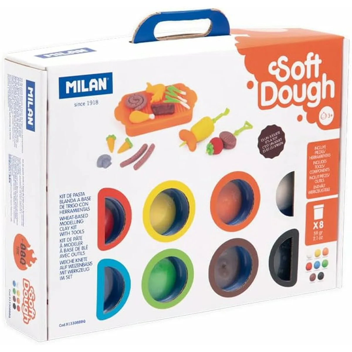 PASTA DE MODELAR MILAN SOFT DOUGH BBQ MULTICOLOR