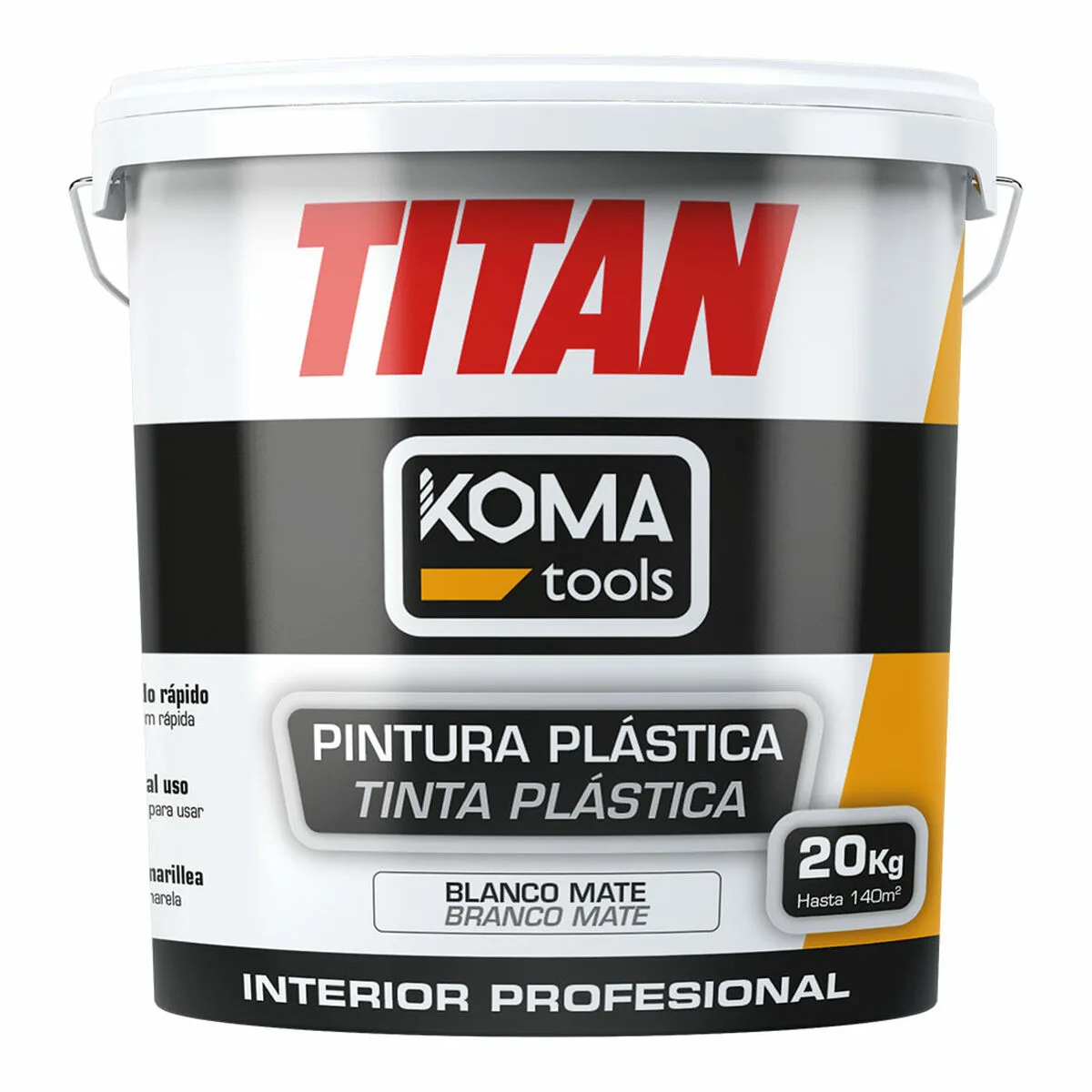 PINTURA PLÁSTICA KOMA TOOLS TITAN BLANCO 20 KG