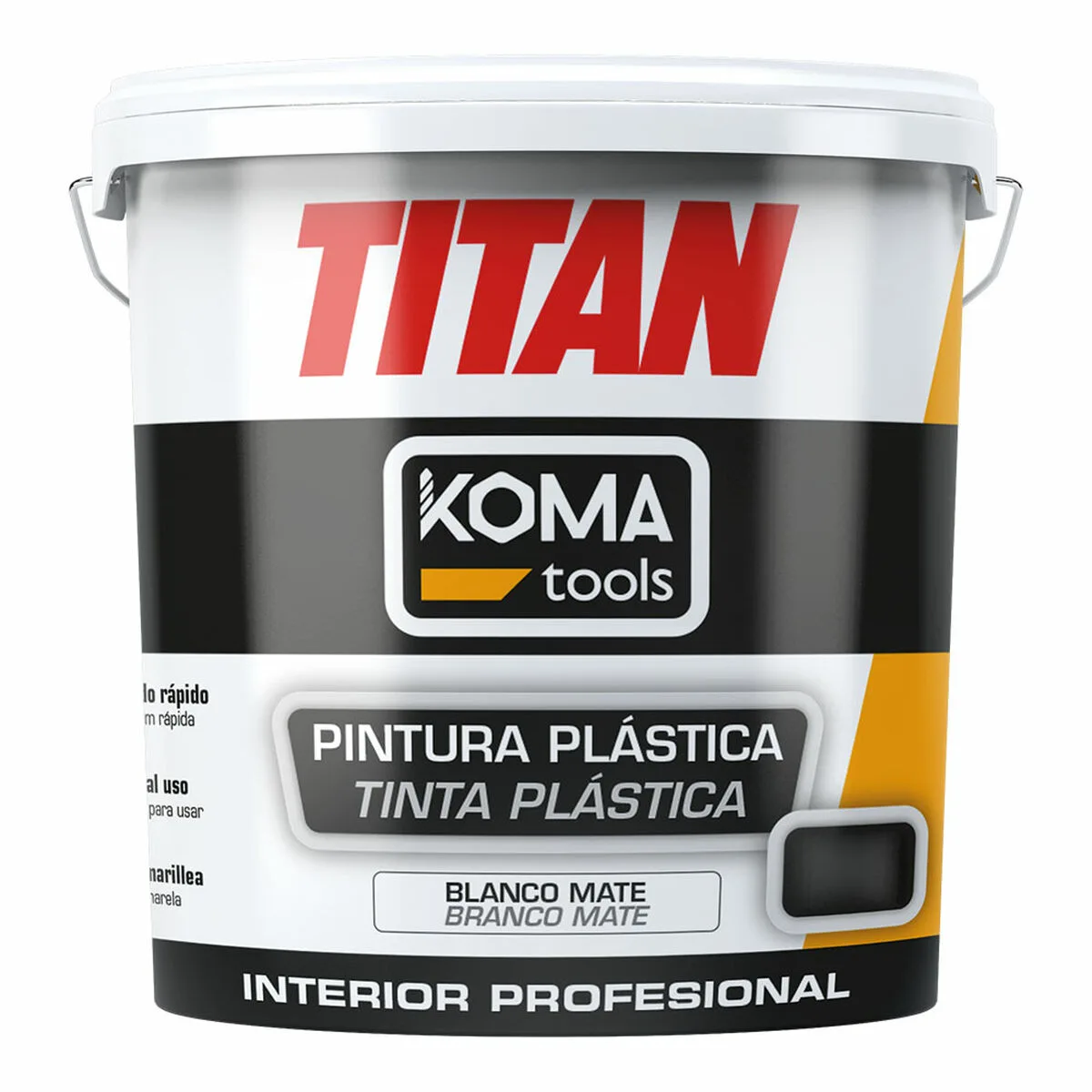 PINTURA PLÁSTICA KOMA TOOLS TITAN BLANCO 5 KG
