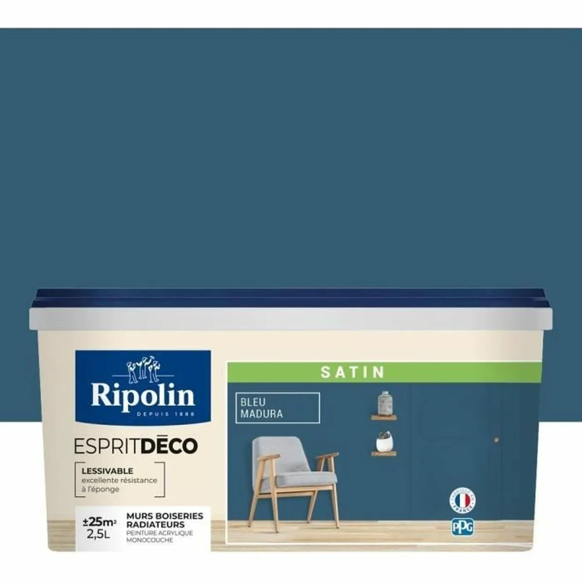 PINTURA DE IMPRIMACIÓN RIPOLIN AZUL SATINADO 2,5 L