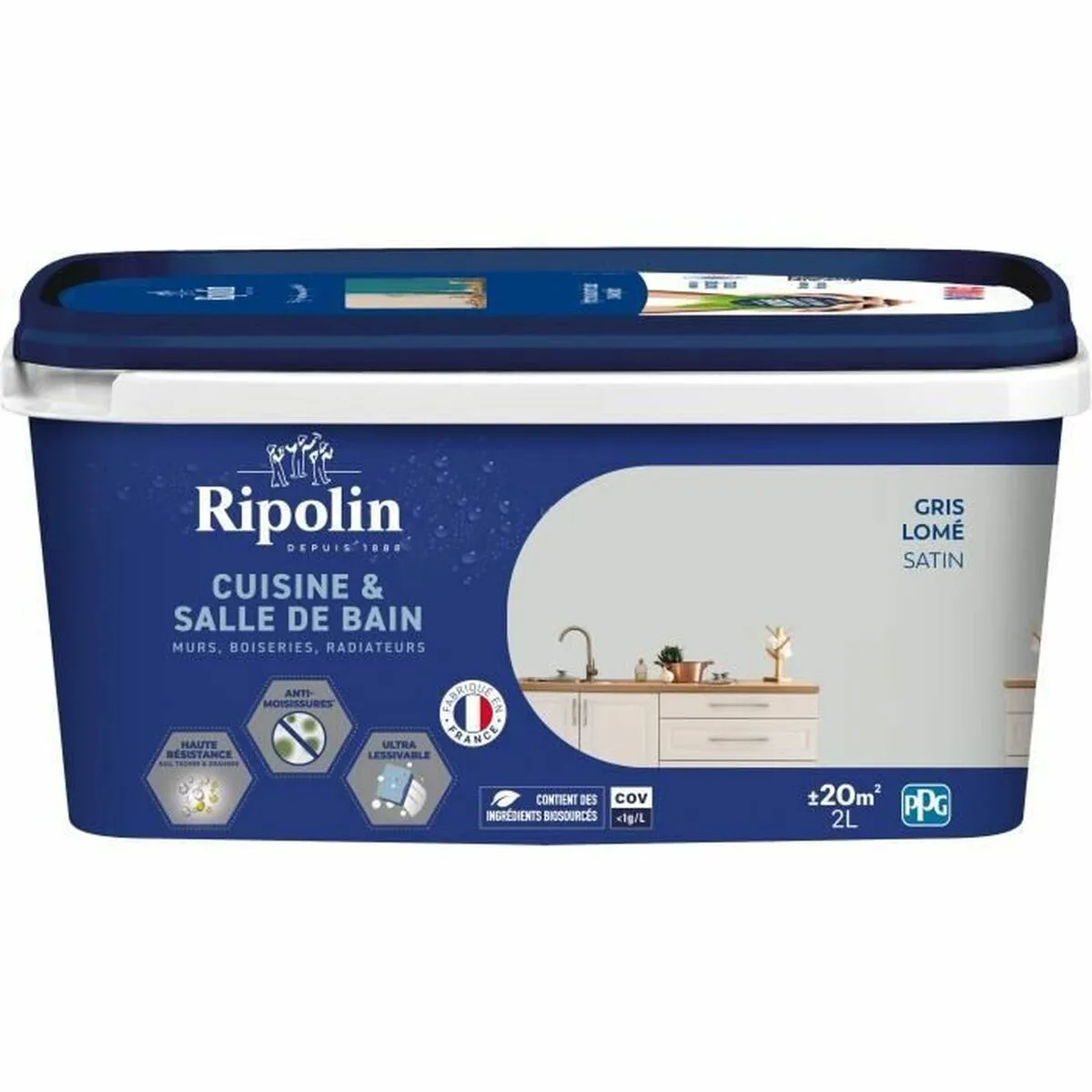 PINTURA DE IMPRIMACIÓN RIPOLIN GRIS MATE 2 L