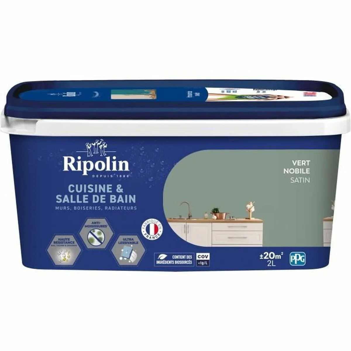PINTURA DE IMPRIMACIÓN RIPOLIN VERT SATINADO 2 L