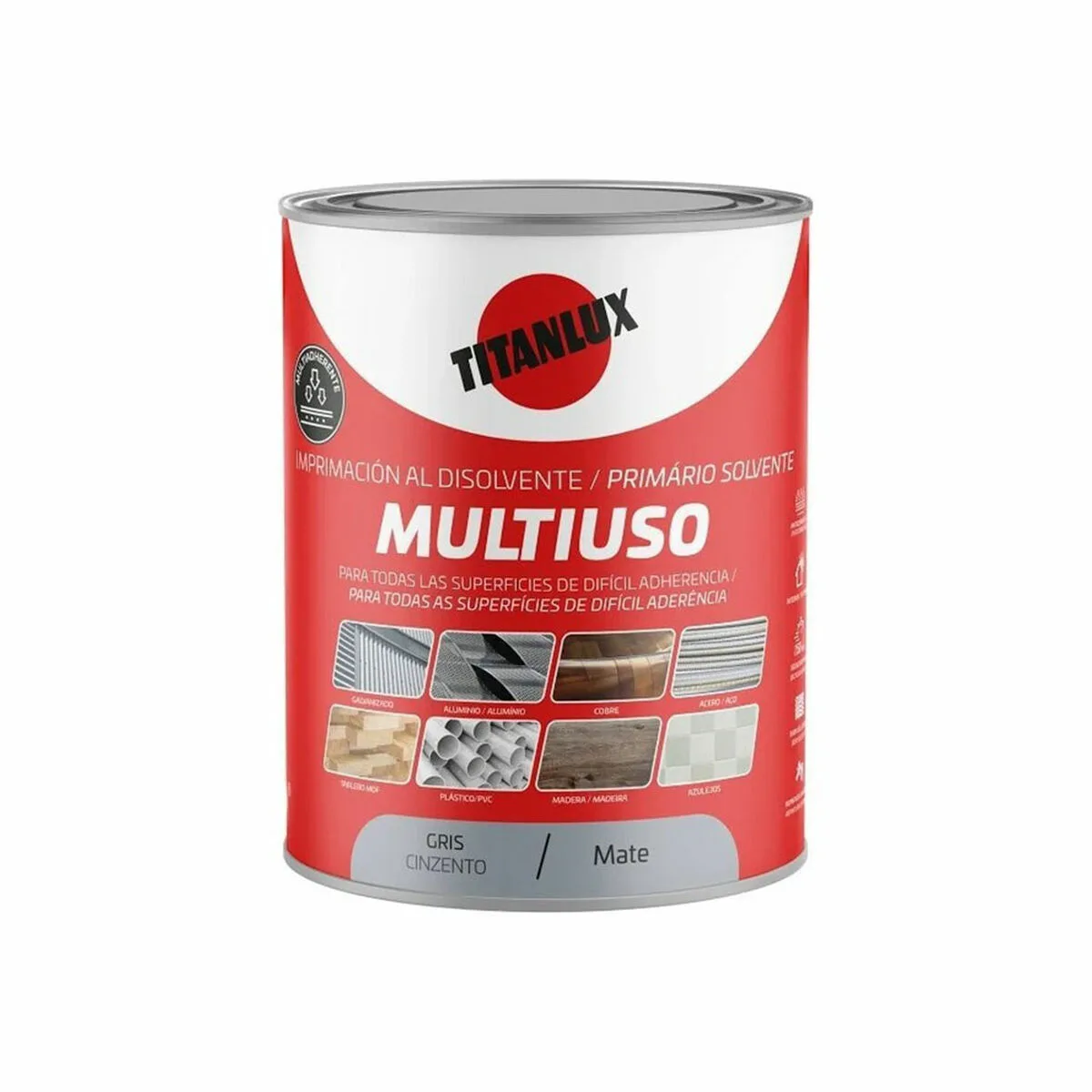 PINTURA DE IMPRIMACIÓN TITANLUX GRIS MATE 750 ML