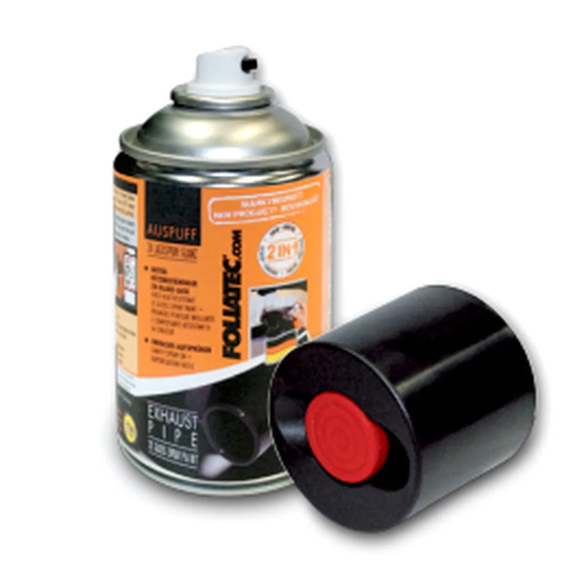 PINTURA EN SPRAY FOLIATEC 2125 NEGRO TUBO DE ESCAPE 250 ML