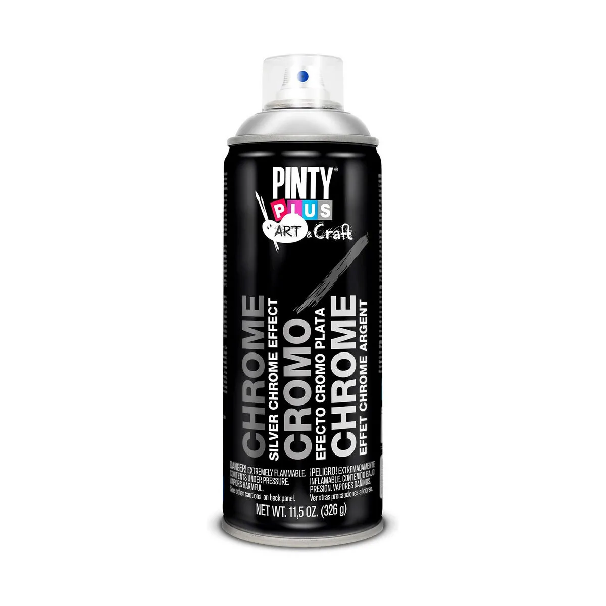 PINTURA EN SPRAY PINTYPLUS ART & CRAFT C150 CROMO 400 ML PLATEADO