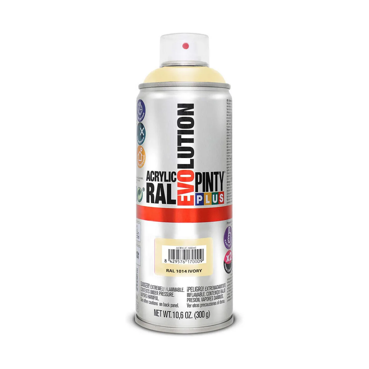 PINTURA EN SPRAY PINTYPLUS EVOLUTION RAL 1014 400 ML MARFIL