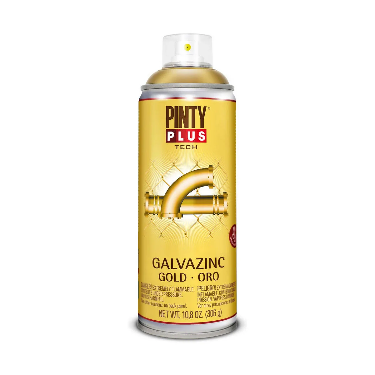 PINTURA EN SPRAY PINTYPLUS TECH GALVAZINC G151 400 ML ORO