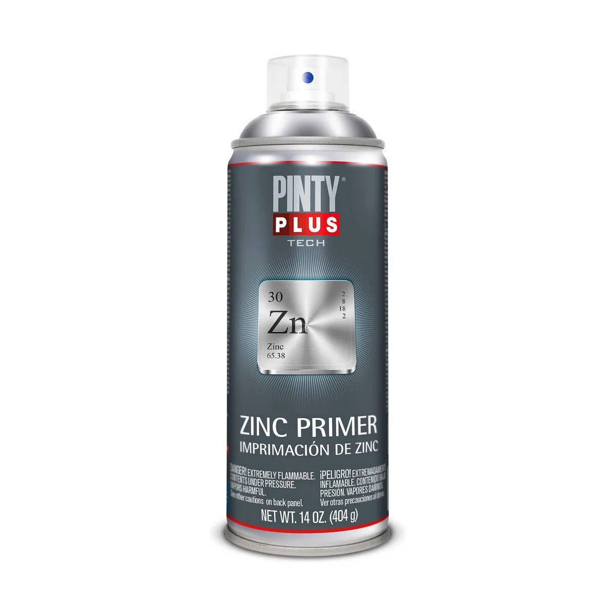 PINTURA EN SPRAY PINTYPLUS TECH Z169 ZINC 400 ML GALVANIZADO