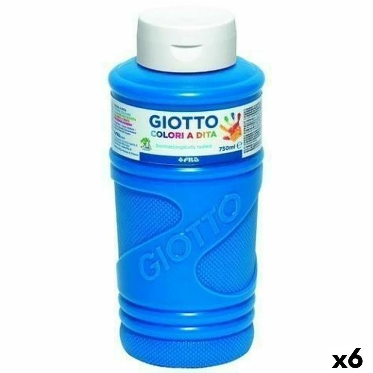 PINTURA DE DEDOS GIOTTO AZUL 750 ML (6 UNIDADES)