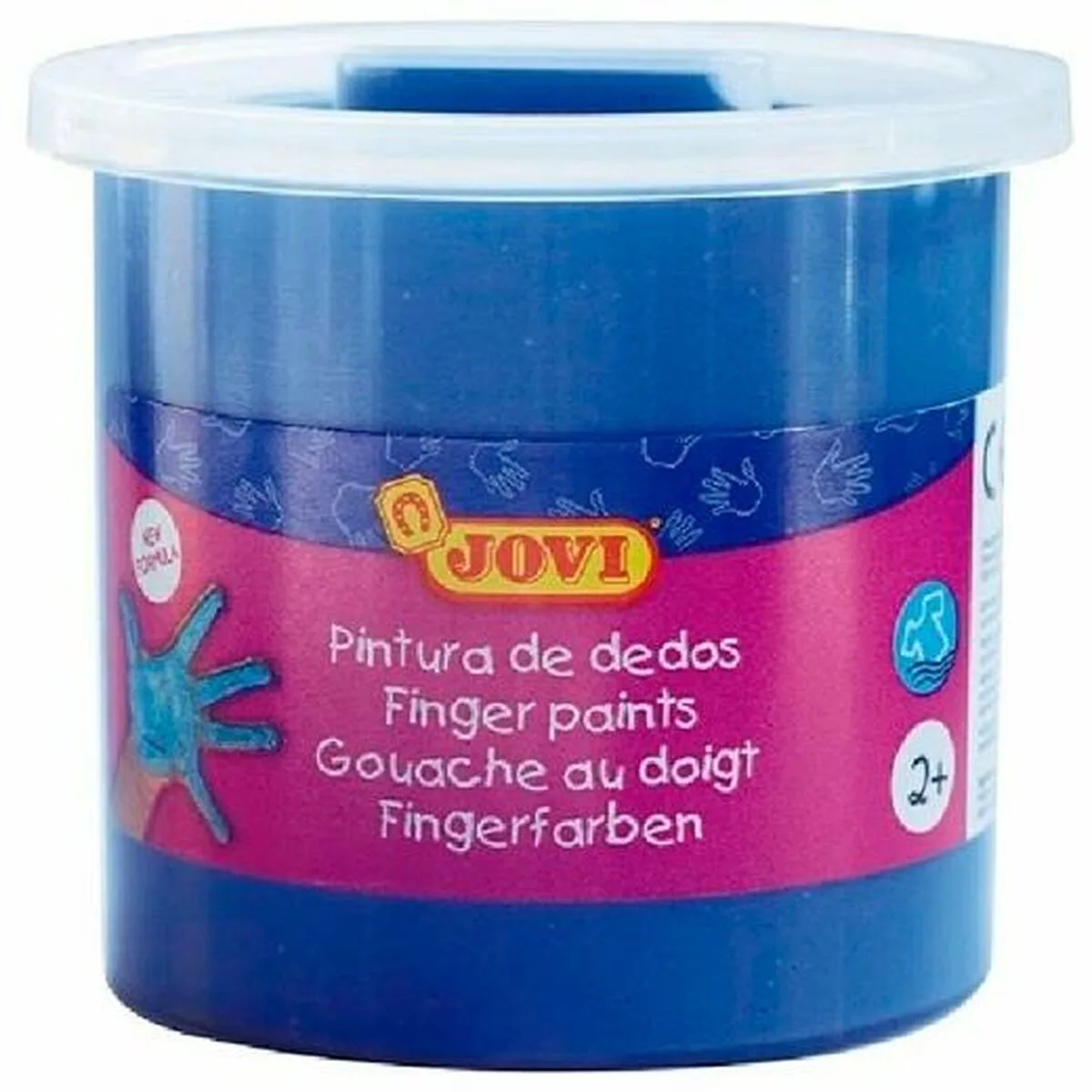 PINTURA DE DEDOS JOVI ESTUCHE 5 PIEZAS AZUL 125 ML