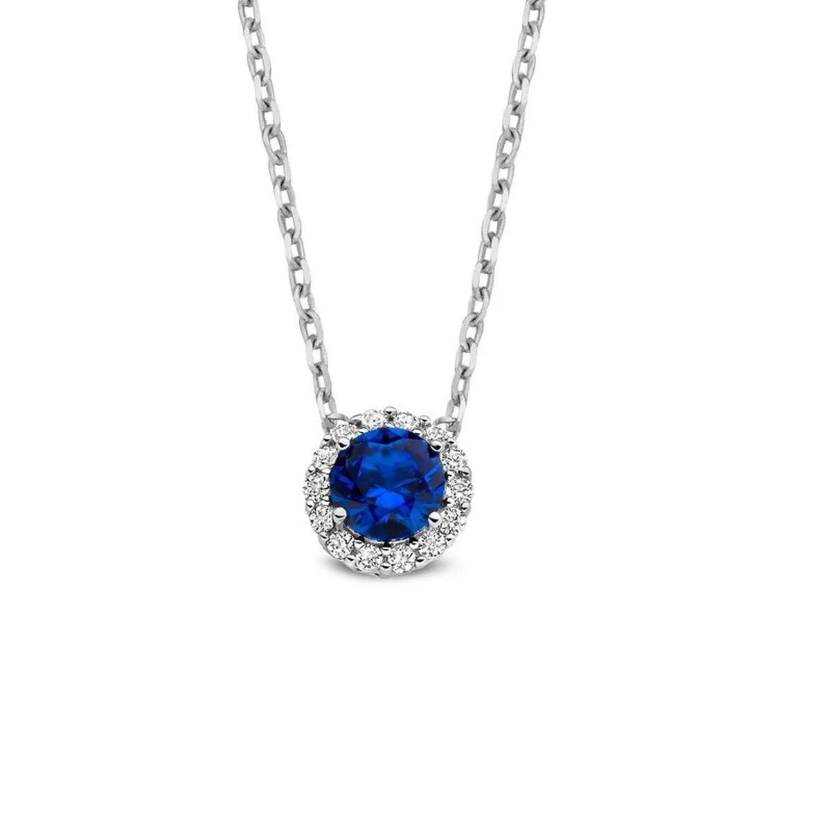 COLGANTE MUJER NEW BLING 9NB-1381 PLATEADO AZUL