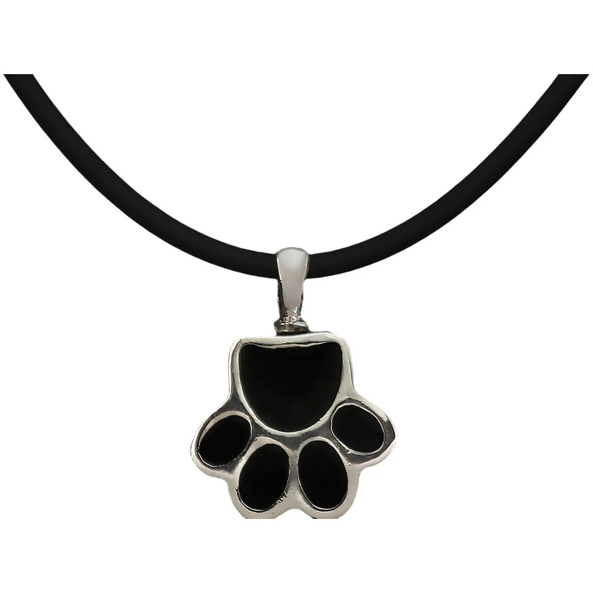 COLGANTE MUJER PET ZEN 15 X 17 MM NEGRO PLATEADO