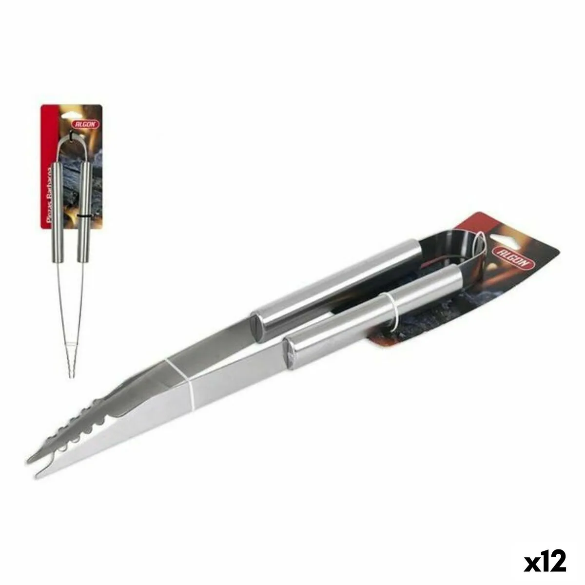 PINZAS PARA BARBACOA ALGON 49492 (42,5 X 6,5 X 3 CM) 42,5 X 6,5 X 3 CM