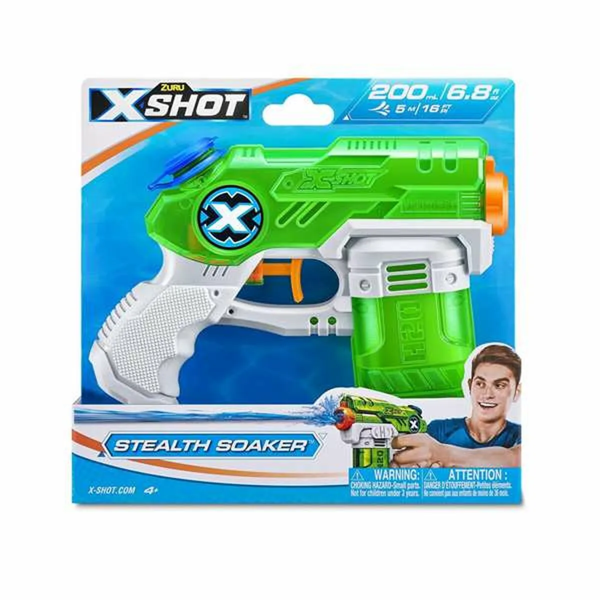 PISTOLA DE AGUA X-SHOT WARFARE MINI STEALTH SOAKER 20 X 4 X 19 CM
