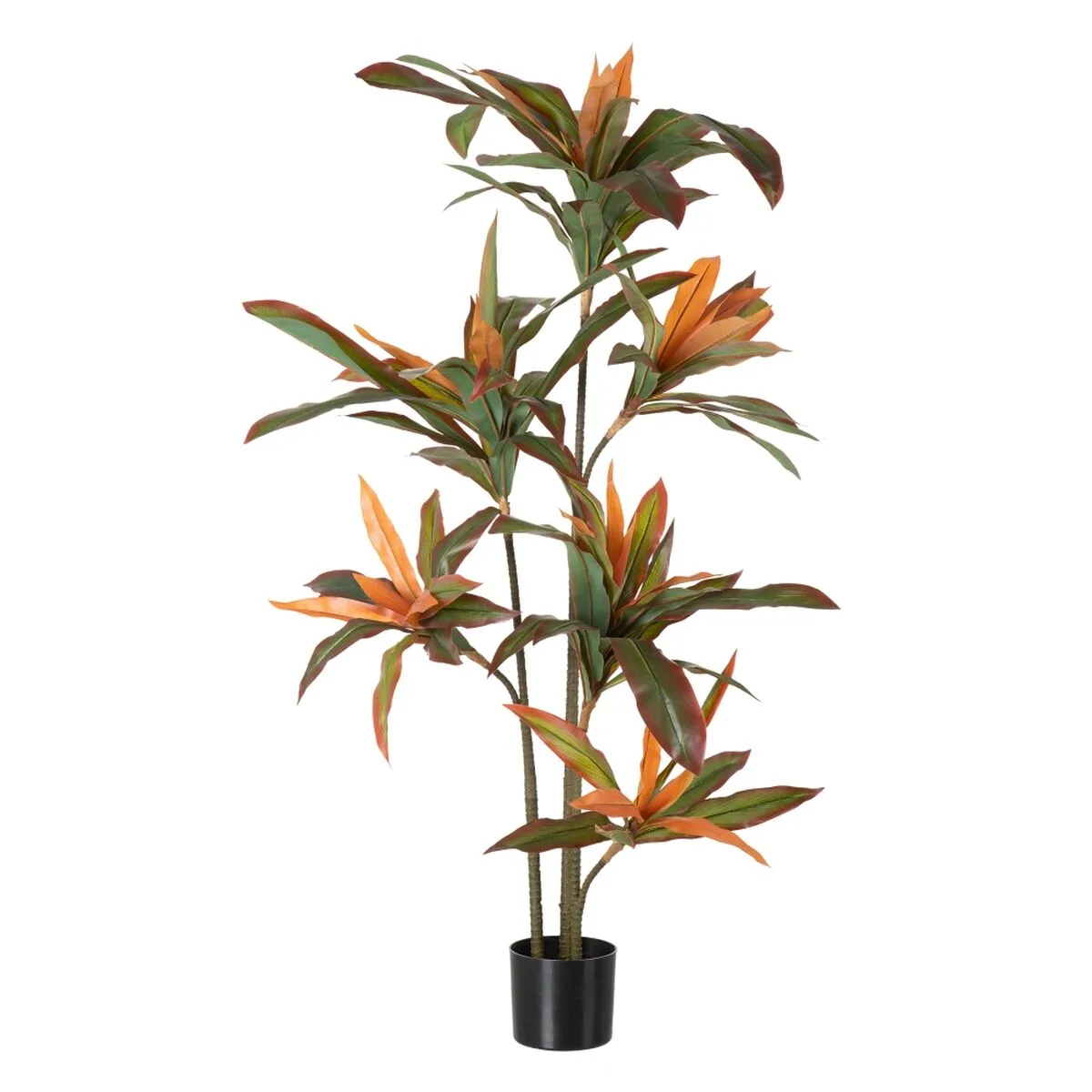 PLANTA DECORATIVA DRACAENA MARRÓN VERDE PVC 140 CM