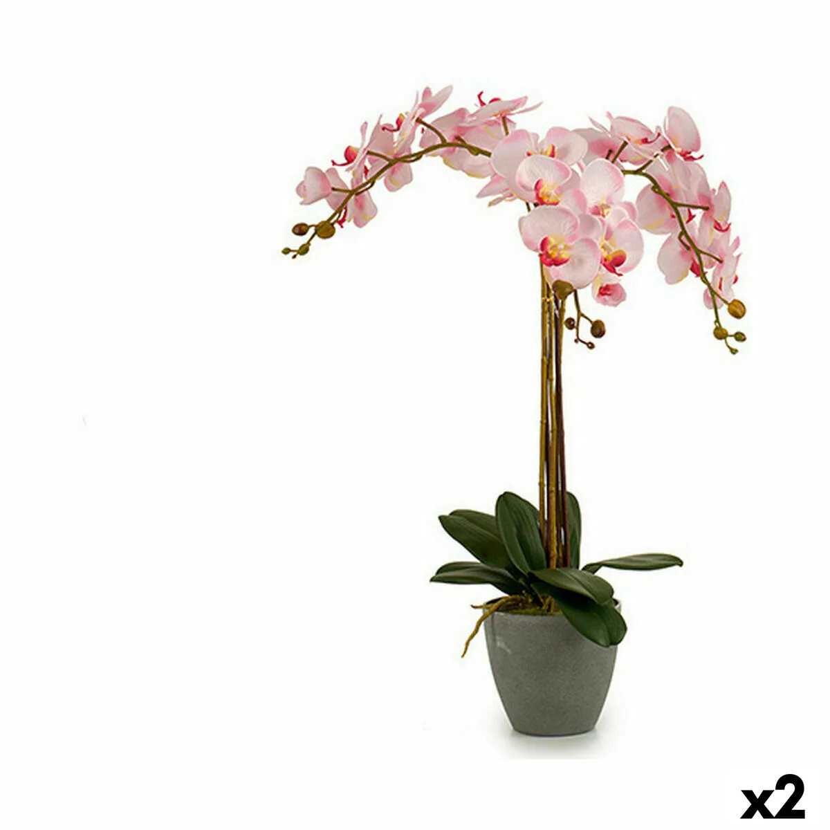 PLANTA DECORATIVA IBERGARDEN A18124-71-3 PLÁSTICO ORQUÍDEA 29 X 78 X 35 CM 60 X 78 X 44 CM (2 UNIDADES)