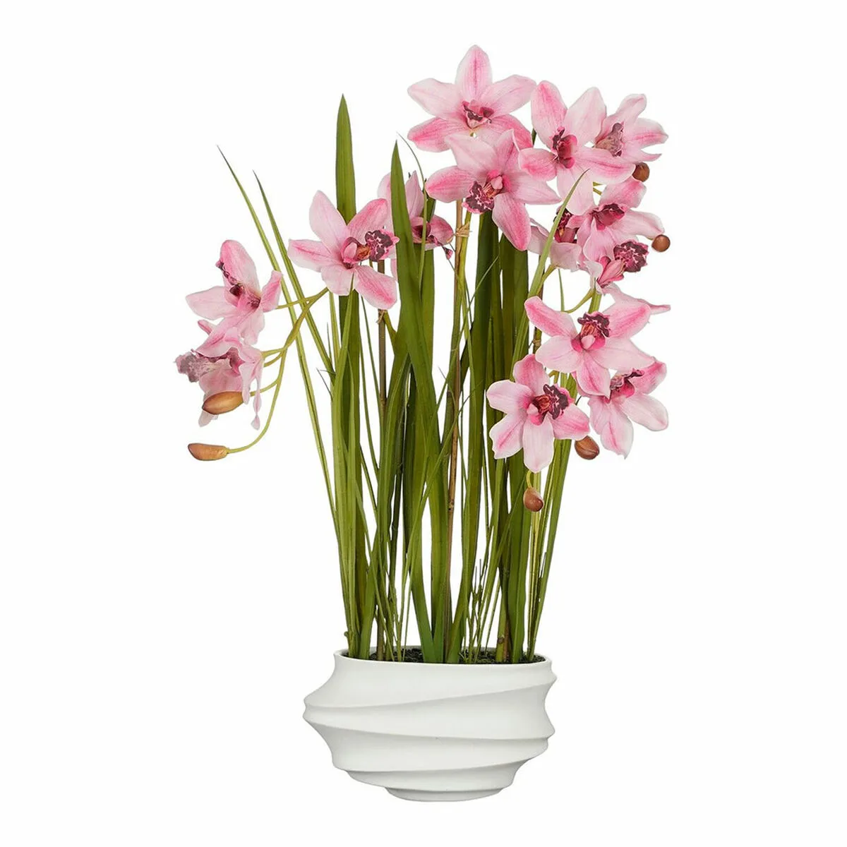 PLANTA DECORATIVA MICA DECORATIONS CYMBIDIUM POLIÉSTER ORQUÍDEA 81 X 49 X 40 CM ARTIFICIAL
