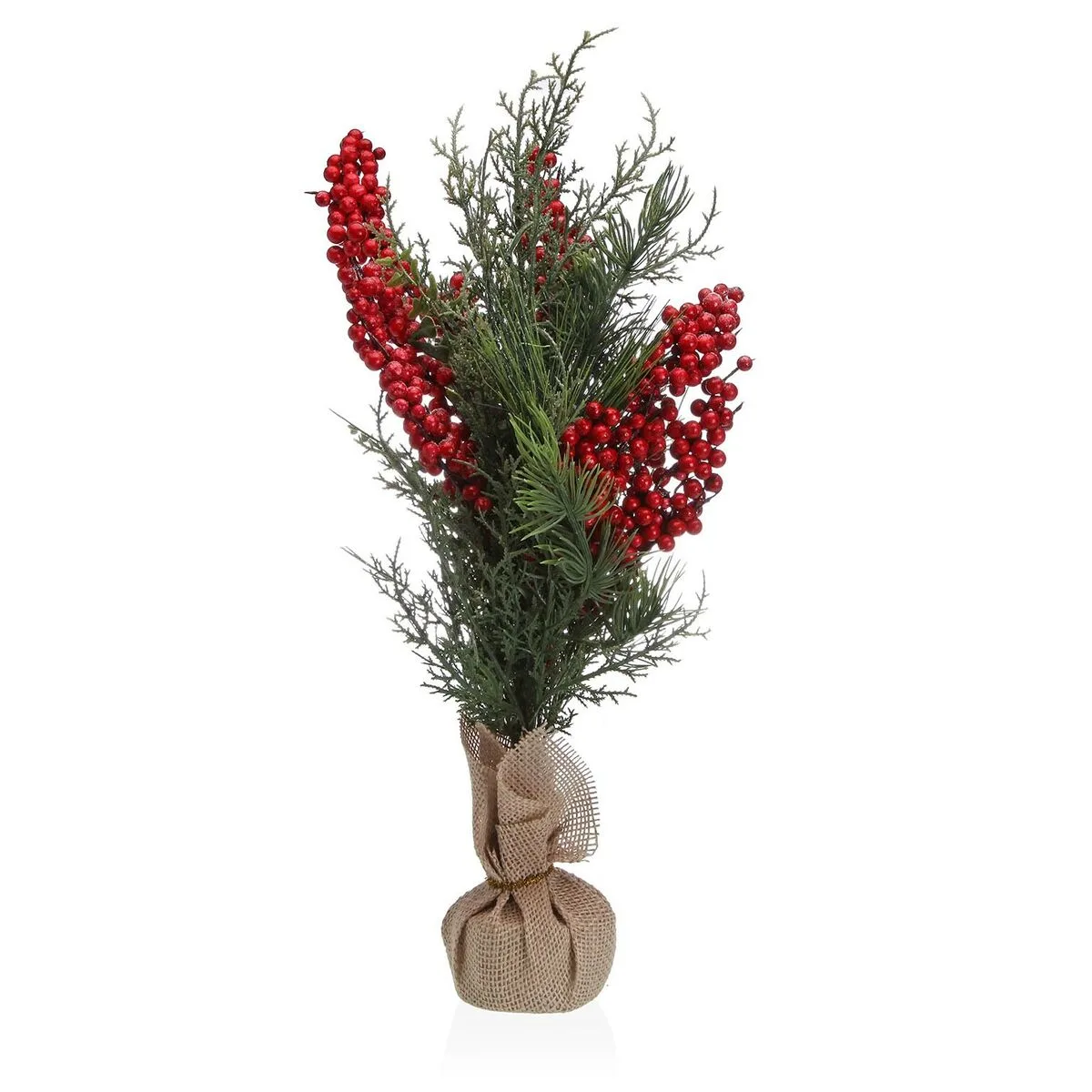 PLANTA DECORATIVA VERSA LINO METAL PLÁSTICO CEMENTO 18 X 50 X 18 CM