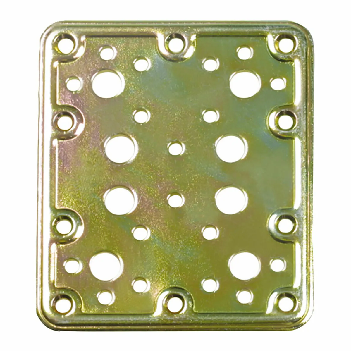 PLACA DE FIJACIÓN AMIG 504-12126 BICROMATADO DORADO ACERO (200 X 100 MM)