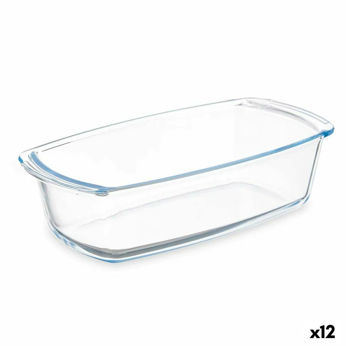 FUENTE DE COCINA VIVALTO T12-18 TRANSPARENTE VIDRIO DE BOROSILICATO 1,6 L 27 X 7,2 X 14 CM CON ASAS (12 UNIDADES)
