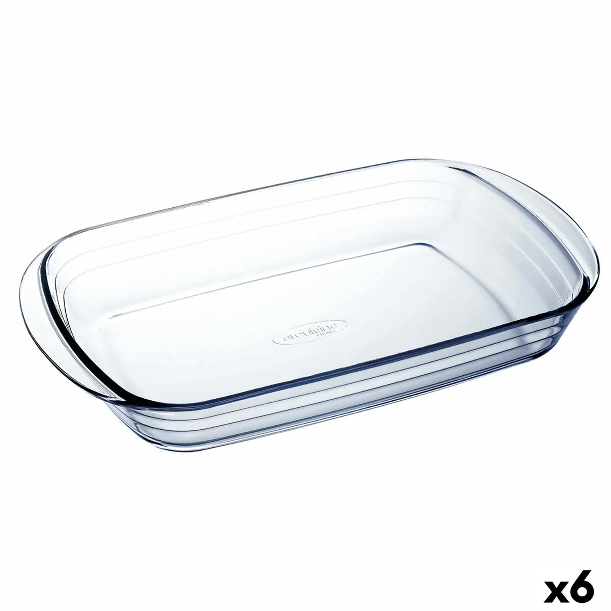 FUENTE PARA HORNO Ô CUISINE OCUISINE VIDRIO TRANSPARENTE VIDRIO RECTANGULAR 40,3 X 26,3 X 7,3 CM (6 UNIDADES)