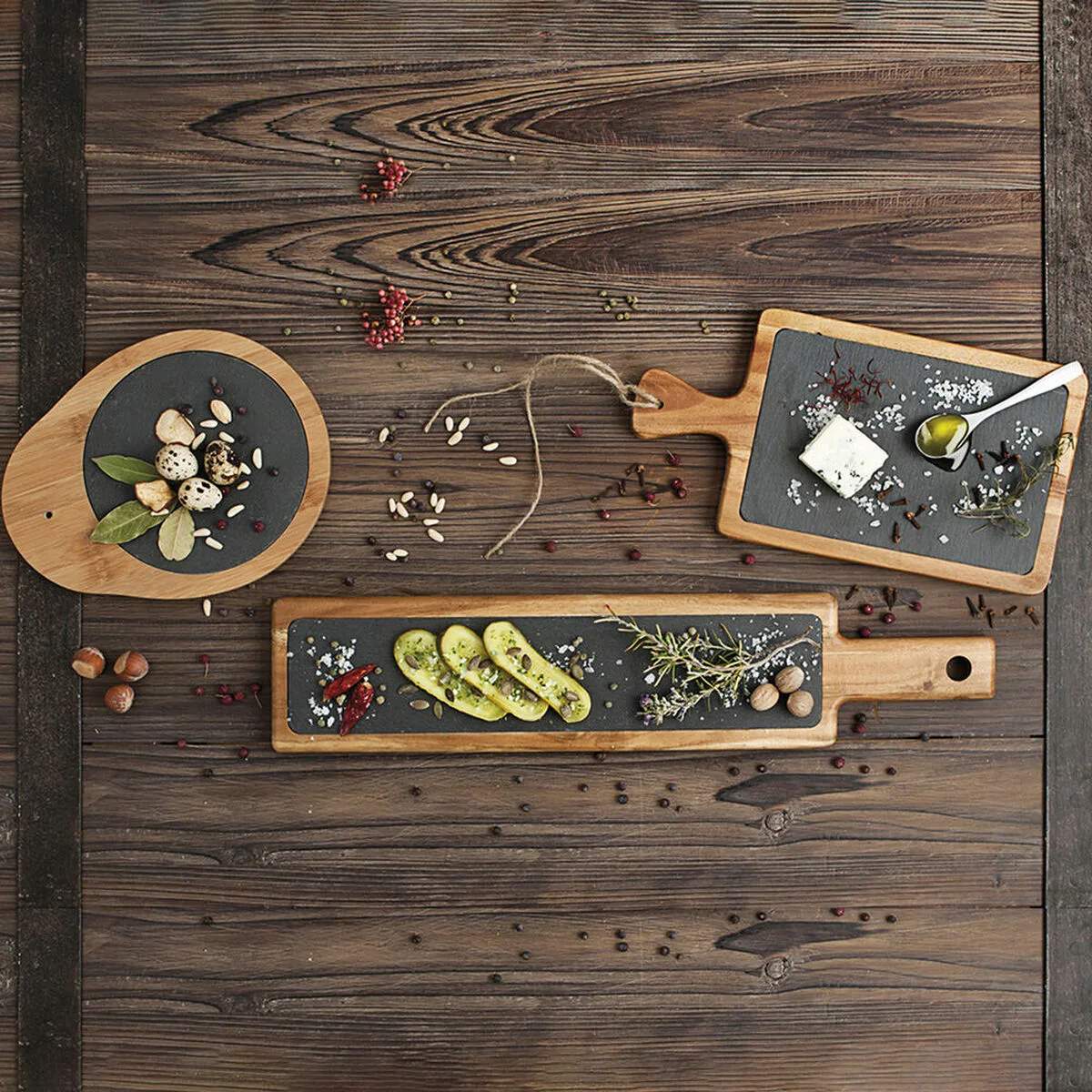 BANDEJA DE APERITIVOS LA BOUCHÉE ARAM 34 X 18 X 1,5 CM (6 UNIDADES) (PACK 6X)