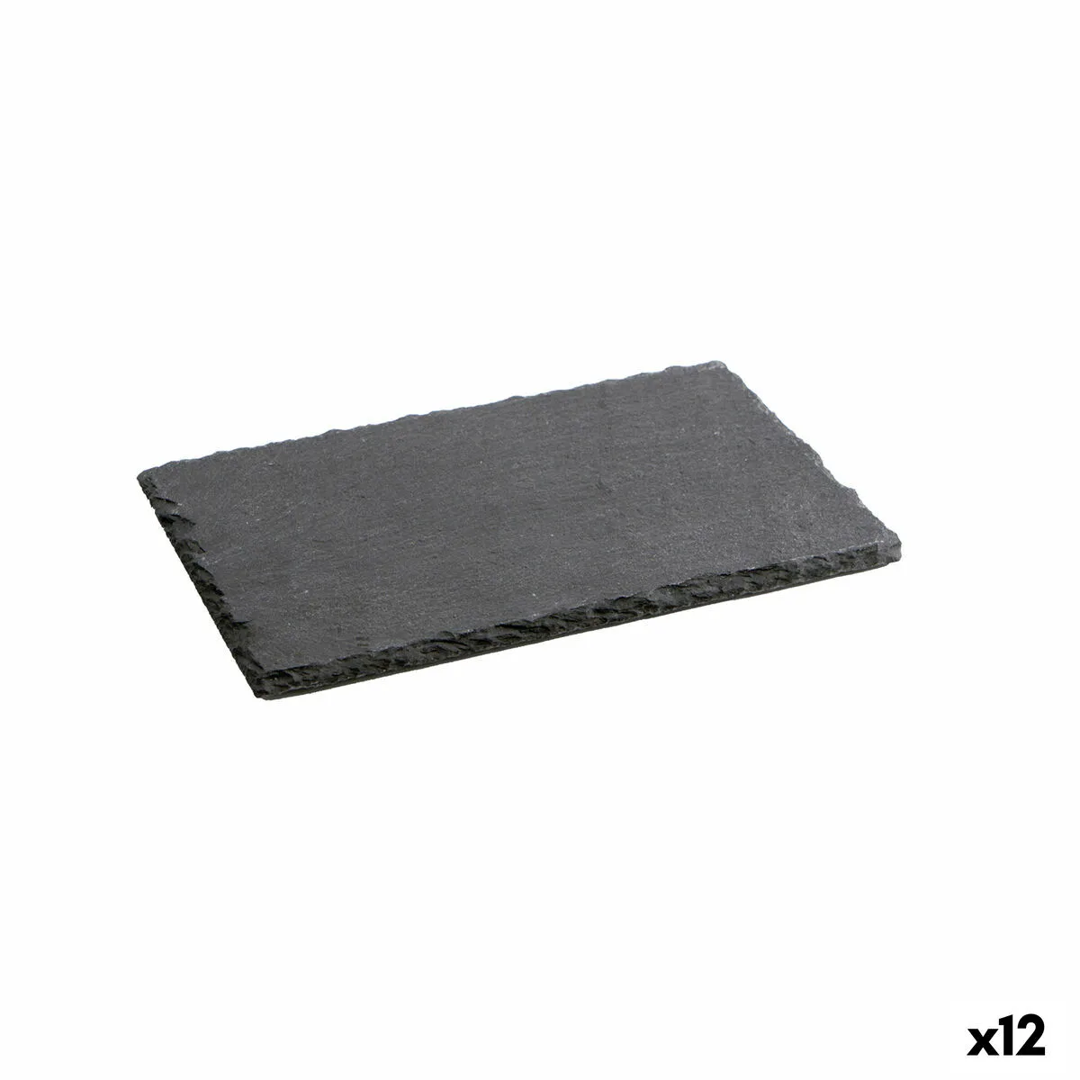 BANDEJA DE CERÁMICA EFECTO PIZARRA QUID GASTRO FUN NEGRO (22 X 14 CM) (12 UNIDADES)