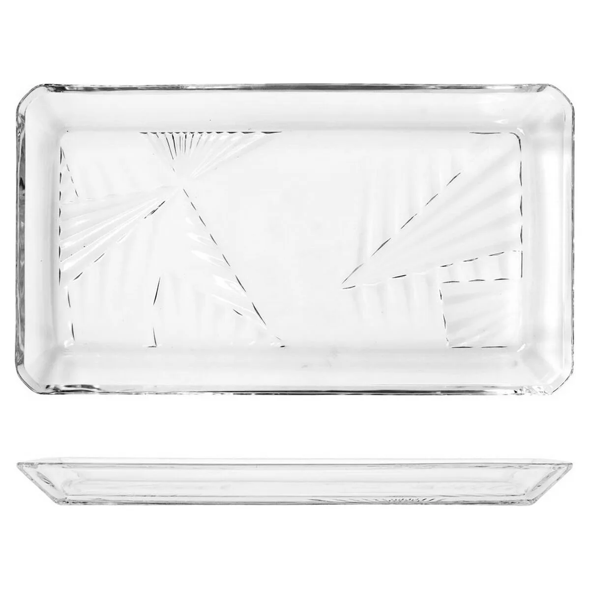 BANDEJA PASABAHCE 5798222 TRANSPARENTE VIDRIO CRISTAL 12 X 1,8 X 21,8 CM