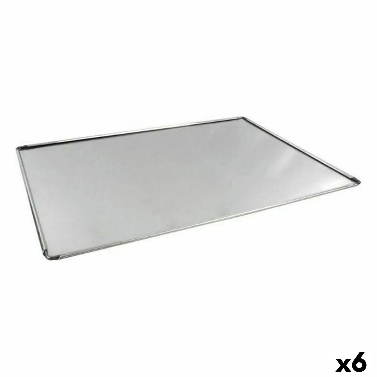 BANDEJA PARA HORNO VR PLATEADO ALUMINIO RECTANGULAR 48 X 34 X 0,5 CM (6 UNIDADES)