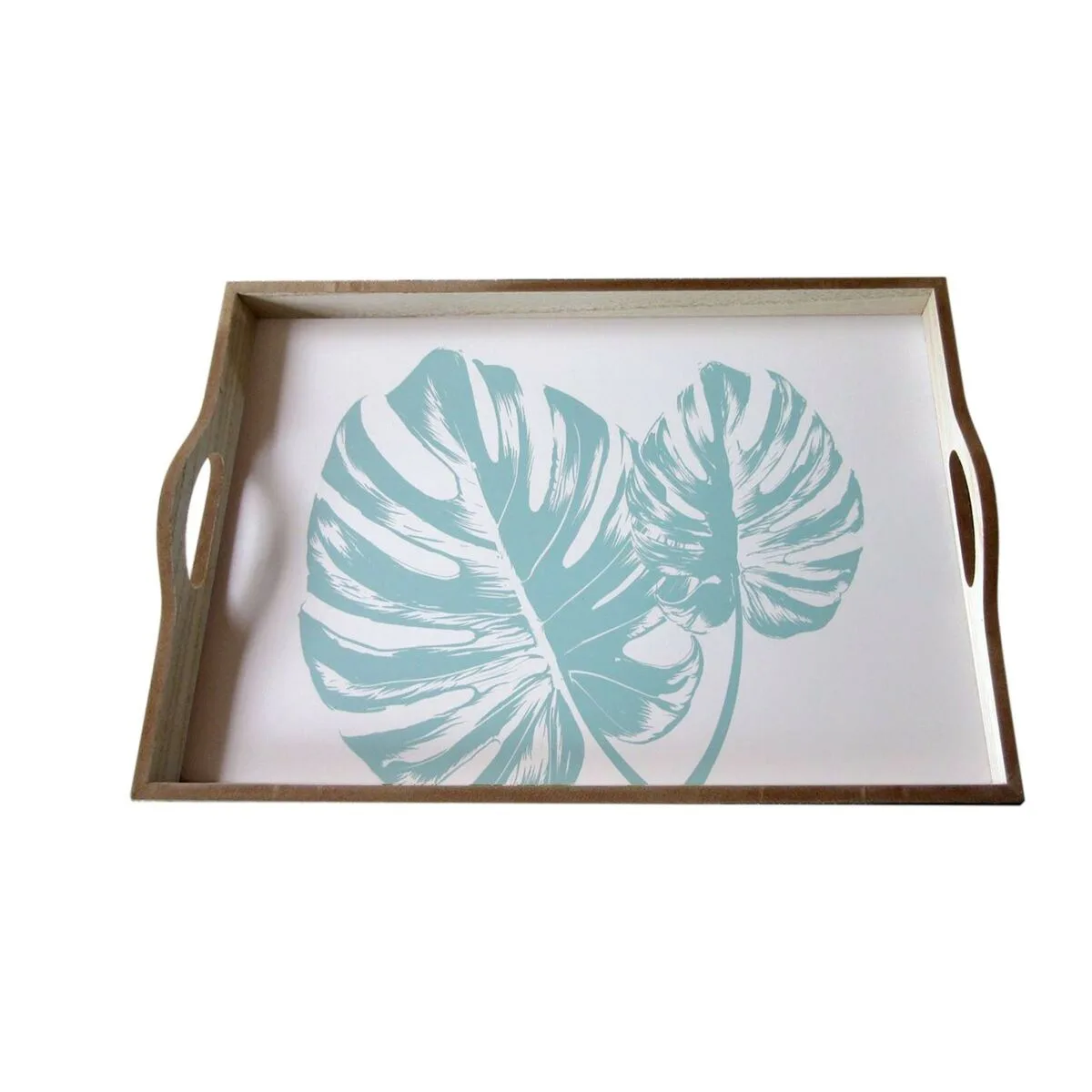 BANDEJA VERSA SHELLY AZUL MADERA MDF 30 X 5 X 45 CM