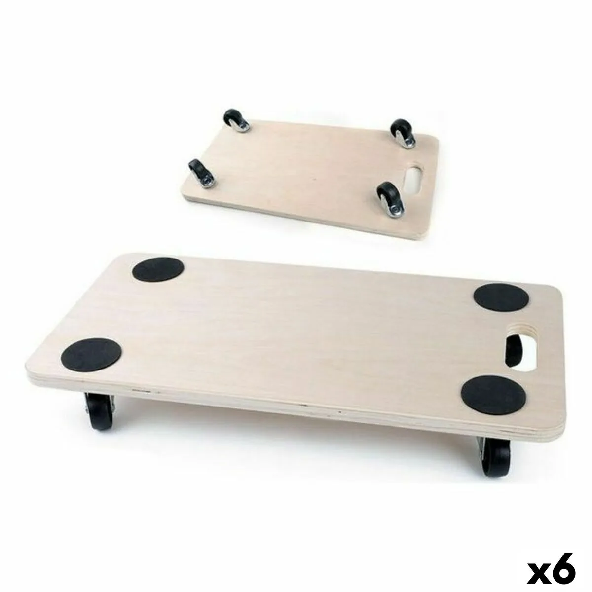 BASE DE MADERA CON RUEDAS BRICOTECH (57,5 X 29 X 1,8 CM) MADERA 57,5 X 29 X 1,8 CM