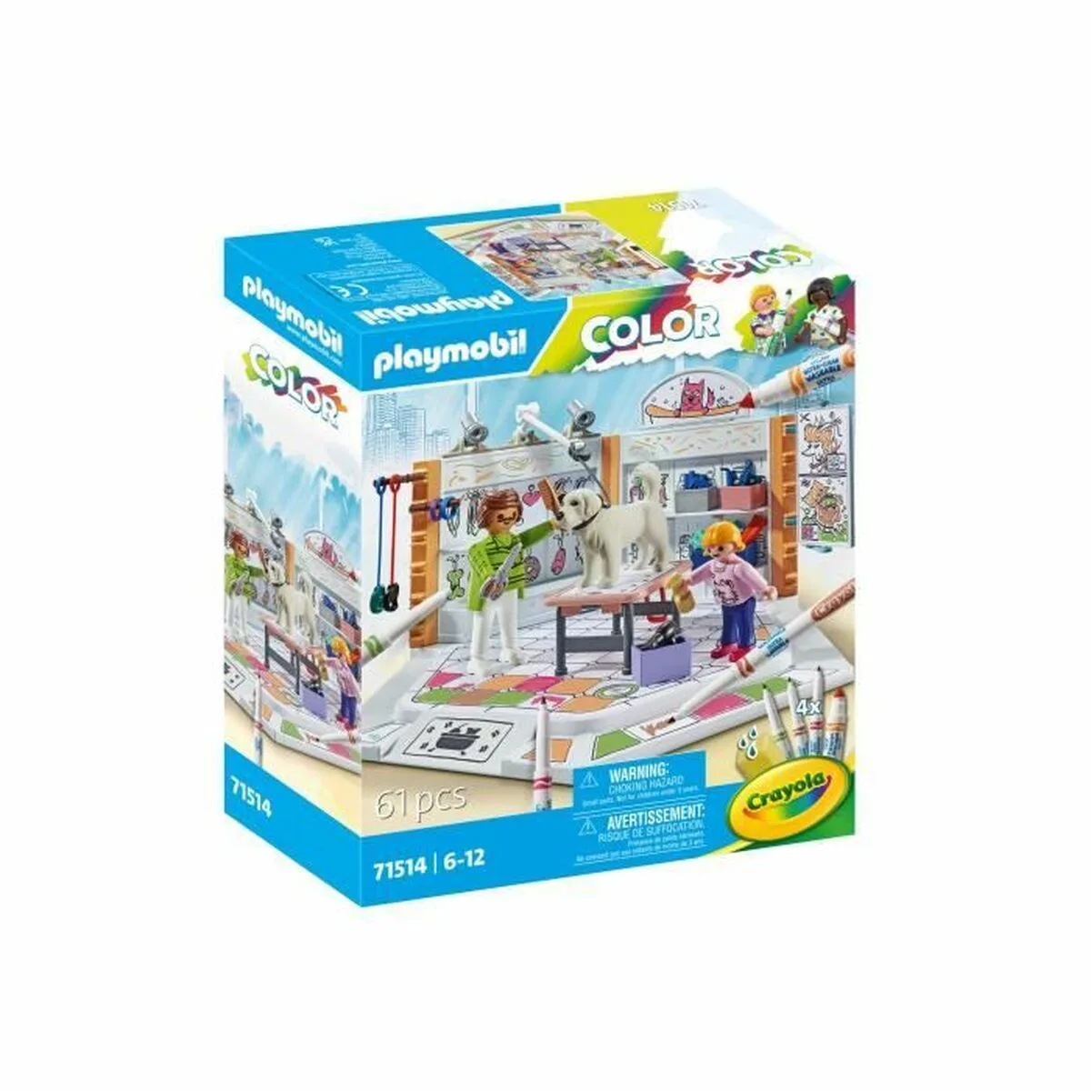 PLAYSET PLAYMOBIL COLOR 71514 GROOMING SALON 61 PIEZAS
