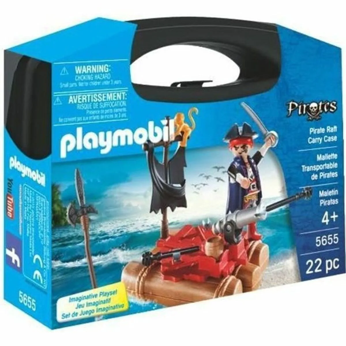 PLAYSET PLAYMOBIL MALETA PIRATA 22 PIEZAS