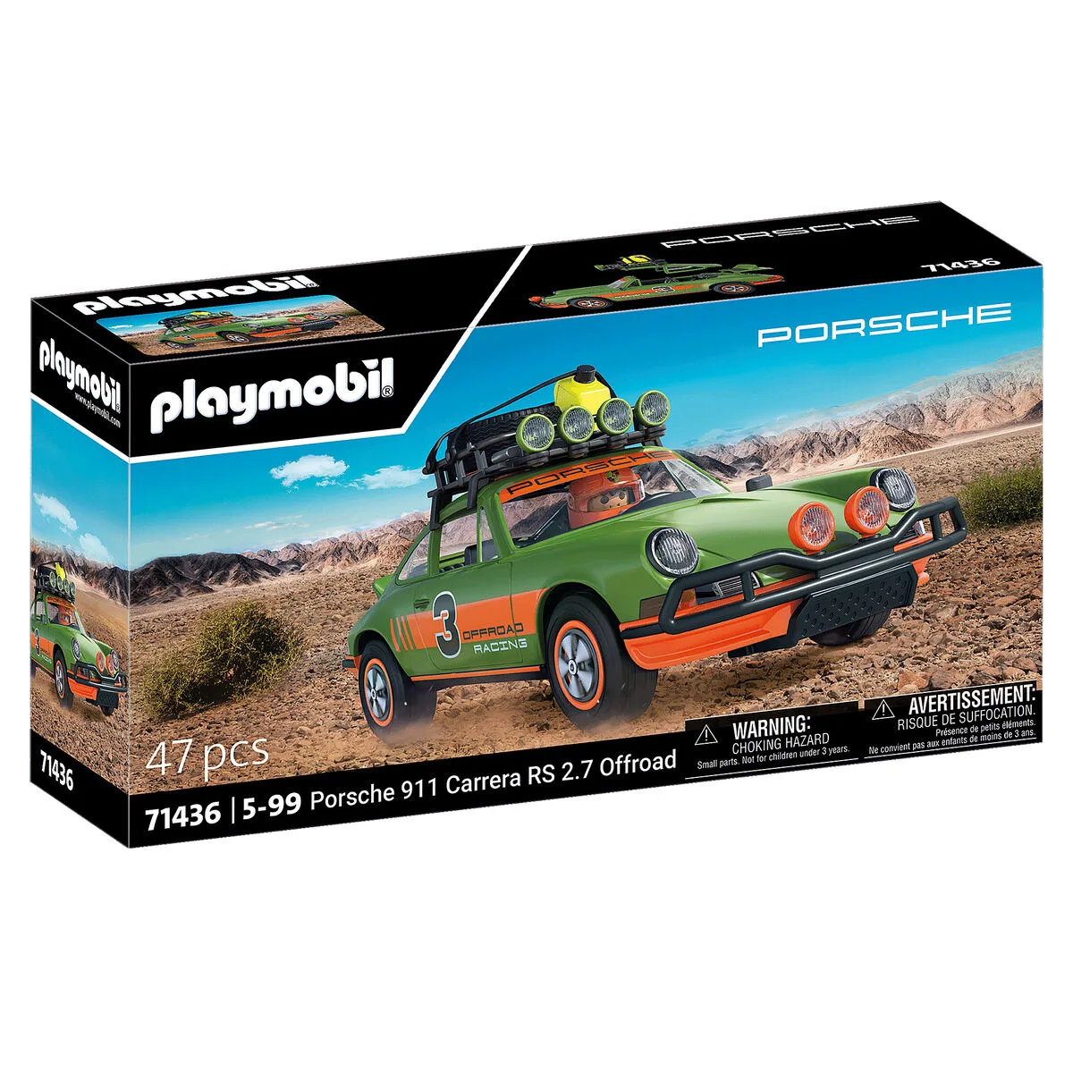 PLAYSET PLAYMOBIL PORSCHE 911 CARRERA RS OFFROAD EDITION 47 PIEZAS