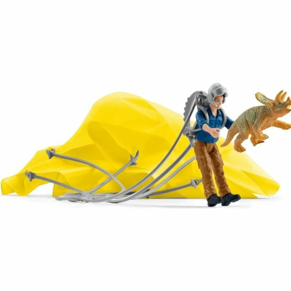 PLAYSET SCHLEICH PARACHUTE RESCUE DINOSAURIO