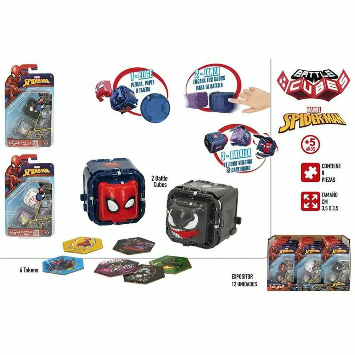 PLAYSET SPIDER-MAN 3,5 X 3,5 X 6 CM 8 PIEZAS